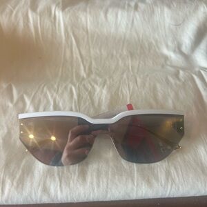 NEW CHRISTIAN DIOR DIORCLUB M3U White Silver Mirror Sunglasses CD40089U